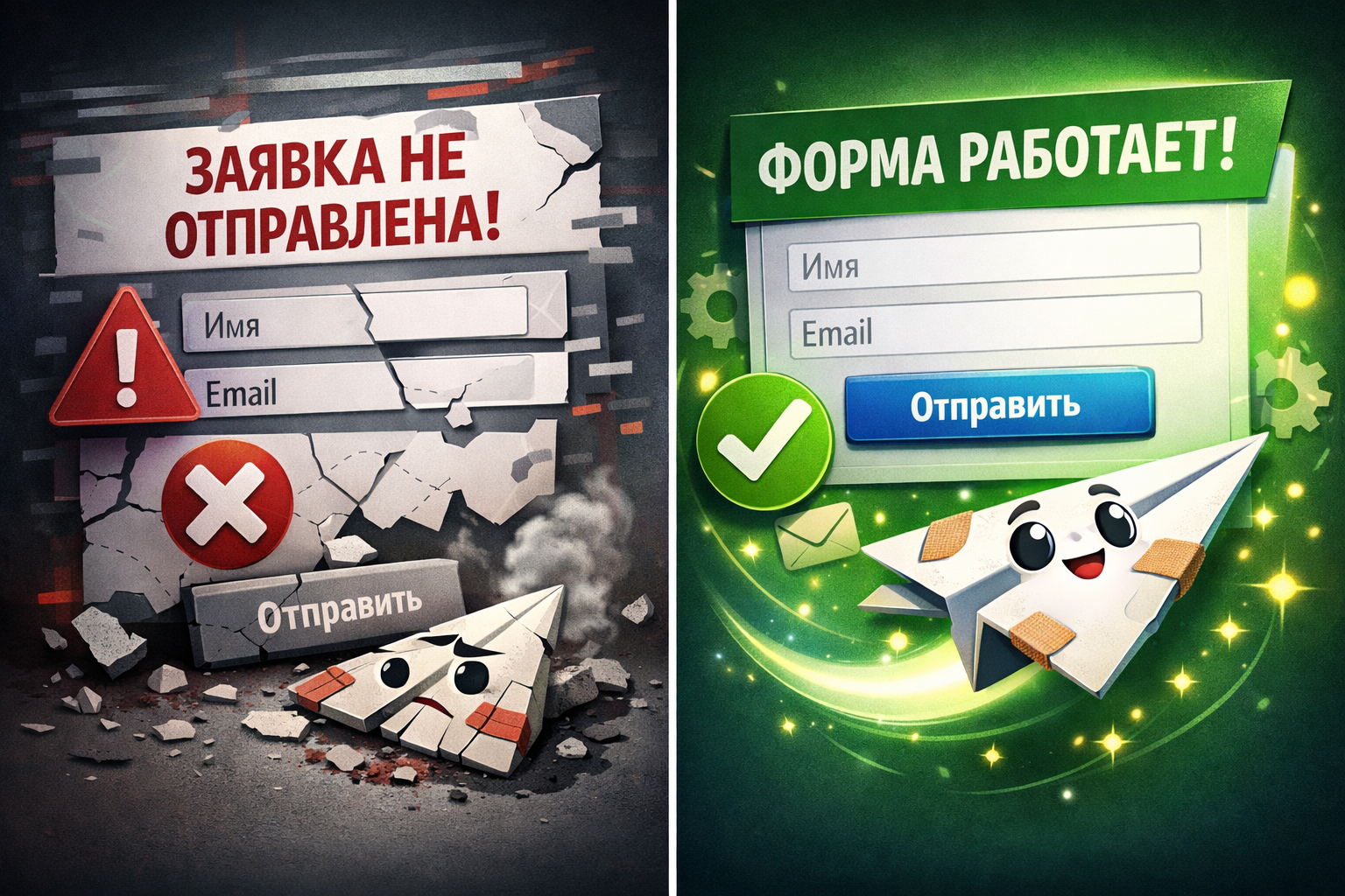 Форма отправок заявок заработала